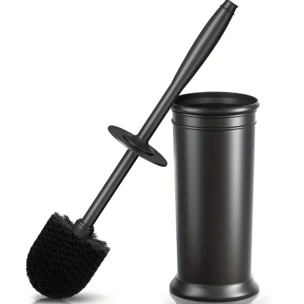 NEW 2pc Toilet Brush Toilet Bowl Extra Long Handle Durable Bristle Bronze Color